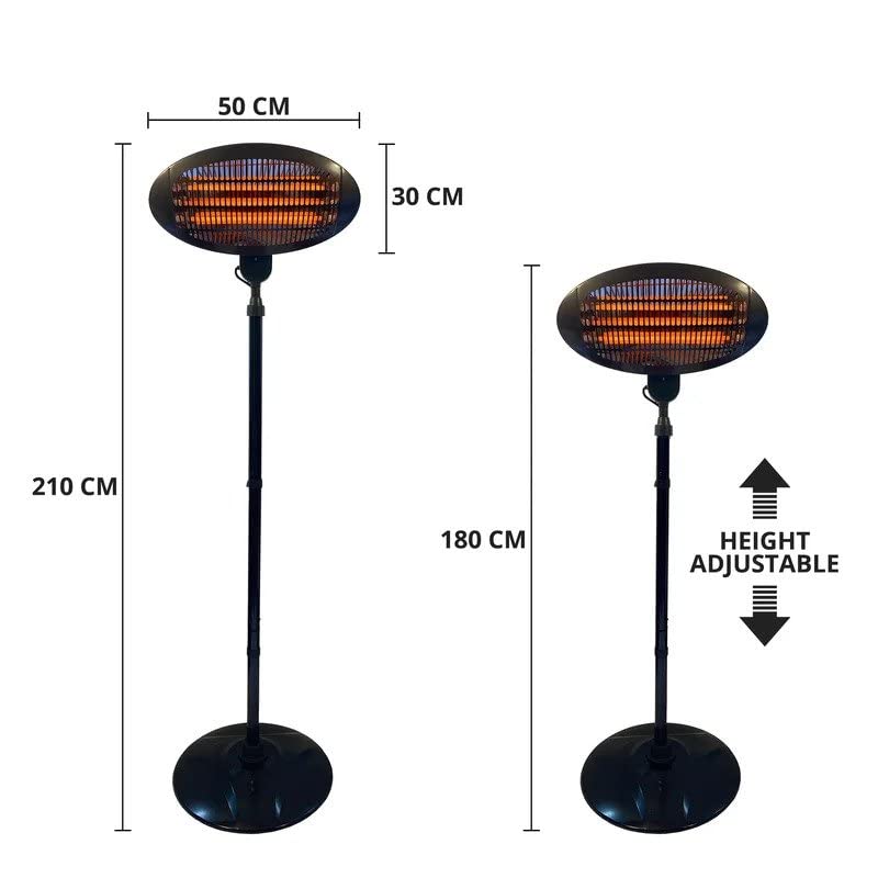 2KW Outdoor Quartz Electric Patio Heater
