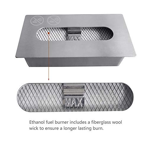 Portable Indoor/Outdoor Black Bioethanol Tabletop Fireplace