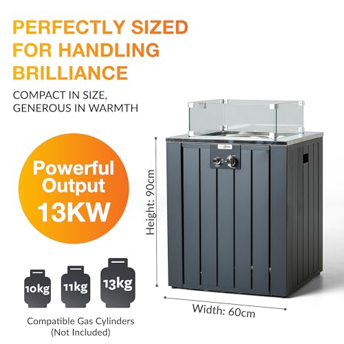 Realglow 13KW Stripe Gas Patio Heater
