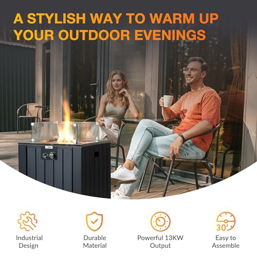 Realglow 13KW Stripe Gas Patio Heater