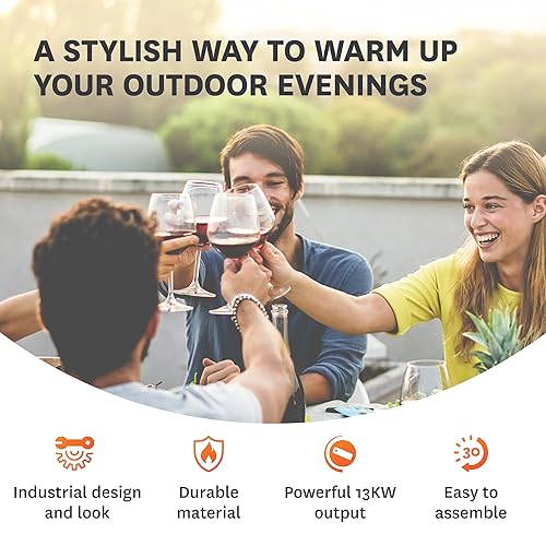 RealGlow 13KW Adjustable Gas Patio Heater