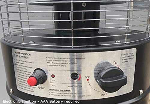 Outdoor Gas Patio Heater - Freestanding Bullet Style