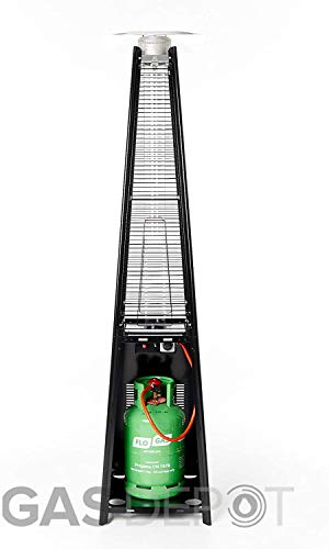 Gasdepot Outdoor Pyramid Patio Heater, 13 kW, Black