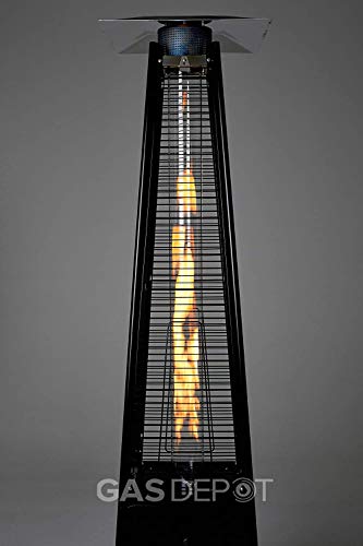 Gasdepot Outdoor Pyramid Patio Heater, 13 kW, Black