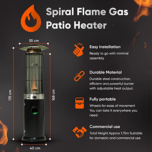 REALGLOW 13.5KW Spiral Flame Gas Patio Heater