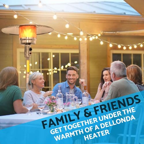 Dellonda 13kW Gas Patio Heater with Wheels