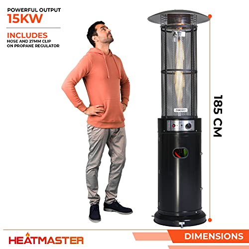 Realglow 15KW Black Flame Patio Heater
