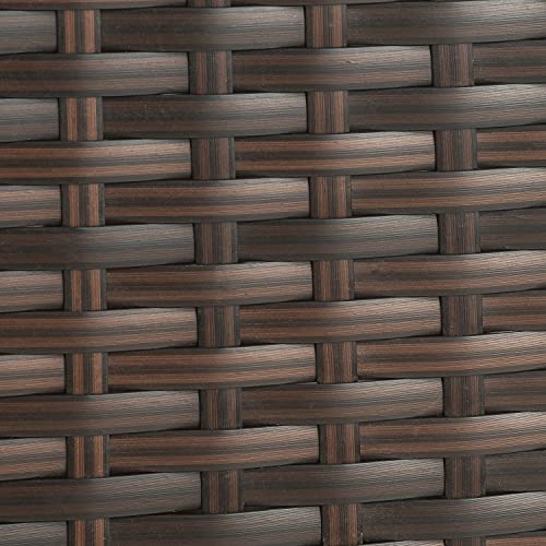 Brown Rattan Pyramid Flame Outdoor Gas Patio Heater