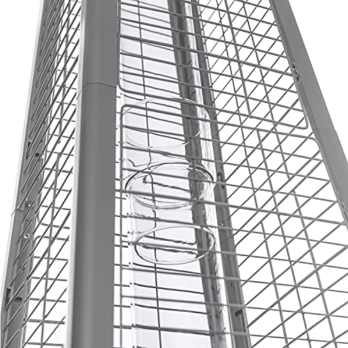 Brown Rattan Pyramid Flame Outdoor Gas Patio Heater