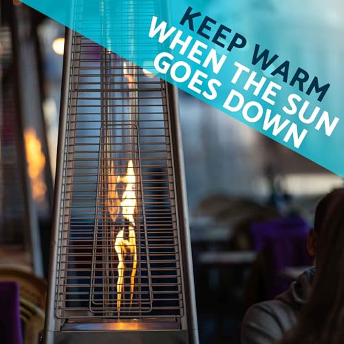 Dellonda 13 kW Pyramid Gas Patio Heater - Black