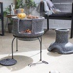 La Hacienda Teplo Grey Clay Chimenea Fire Pit