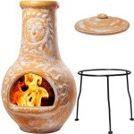 Wiosi Medium Yellow Terracotta Outdoor Chiminea