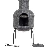 La Hacienda Teplo Grey Clay Chimenea Fire Pit