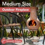 Wiosi Medium Yellow Terracotta Outdoor Chiminea