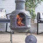 La Hacienda Teplo Grey Clay Chimenea Fire Pit