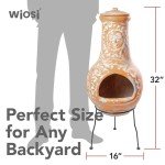 Wiosi Medium Yellow Terracotta Outdoor Chiminea