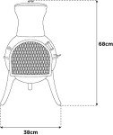 La Hacienda Clifton Pewter Steel Patio Chimenea