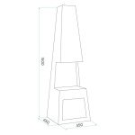 Dellonda Outdoor Chiminea Fire Pit with Storage