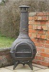 Calico Cast Iron Chiminea with BBQ Grill - Bronze