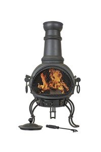 Murcia Medium Steel Chiminea BBQ Patio Heater