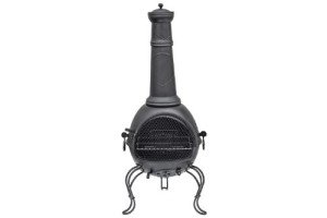 La Hacienda Murcia XL Black Outdoor Chiminea