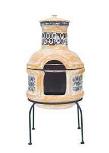 La Hacienda Small Yellow and Brown Clay Fireplace