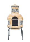 La Hacienda Small Yellow and Brown Clay Fireplace