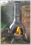 Calico Cast Iron Chiminea with Free Grill