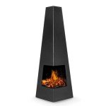 Dellonda Black Steel Wood Burner/Chiminea - DG105