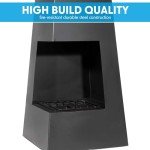 Dellonda Black Steel Wood Burner/Chiminea - DG105
