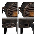 Relaxdays Outdoor Cast-Iron Terrace Oven Chimenea