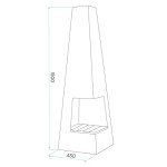 Dellonda Black Steel Wood Burner/Chiminea - DG105