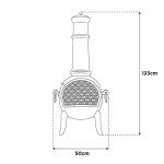 La Hacienda Monterrey Outdoor Log Burner Chiminea
