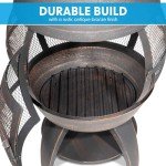 Dellonda Deluxe 360° Chiminea Fire Pit Heater