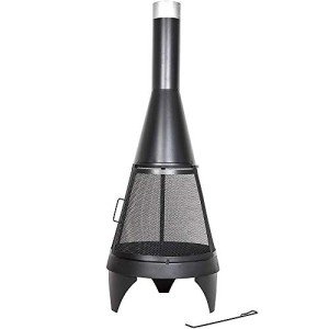 La Hacienda Extra Large Black Steel Chimenea