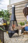 La Hacienda Colorado Black Steel Patio Chiminea