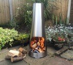 Stainless Steel 110cm Patio Cone Chimenea Heater