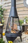 La Hacienda Colorado Black Steel Patio Chiminea