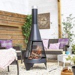 La Hacienda Extra Large Black Steel Chimenea