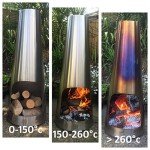 Stainless Steel 110cm Patio Cone Chimenea Heater