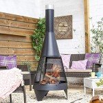 La Hacienda Extra Large Black Steel Chimenea
