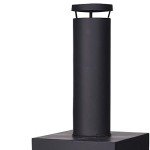 Square Black Metal Outdoor Fireplace