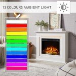 FlameKo Savannah White Fireplace with Realistic Flames