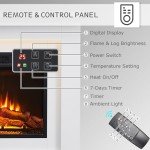 FlameKo Savannah White Fireplace with Realistic Flames