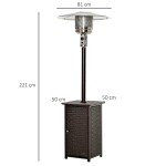 12KW Outdoor Patio Heater with Wicker Table Top