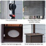 12KW Outdoor Patio Heater with Wicker Table Top