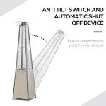 Outsunny 13KW Outdoor Gas Pyramid Heater - Silver