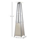 Outsunny 13KW Outdoor Gas Pyramid Heater - Silver