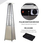 Outsunny 13KW Outdoor Gas Pyramid Heater - Silver