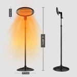 DONYER POWER 1500W Retractable Electric Quartz Heater